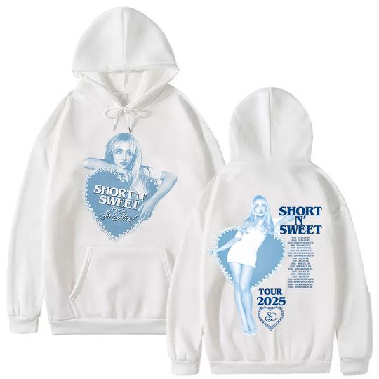 Discover Sabrina Carpenter Tour 2025 Album Graphics Hoody Short N' Sweet Fashion Aesthetic Streetwears Unisex Casual High Street Hoodies