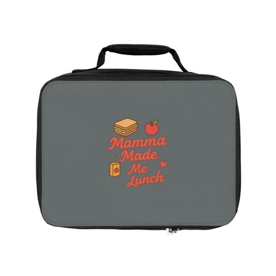 Discover Mamma Made Me Lunch Lunch Bag | retro sandwich apple juice design