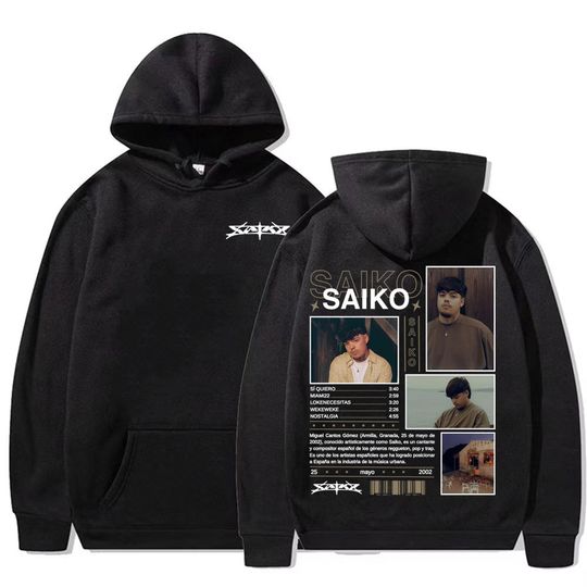 Discover Rapper SAIKO POLARIS Album Tour 2025 Graphic Hoodies Men Women Vintage 90s Hip Hop Punk Pullovers Casual Long Sleeve Sweatshirts