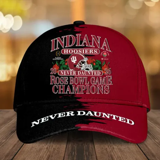 Indiana Hoosier Football 2026 Rose Bowl Champions Classic Cap Hat
