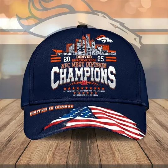 Discover Broncos 2025 West Champions Classic Cap