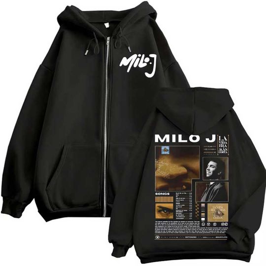 Discover Rapper Milo J Music Album 2025 Tour Merch Hoodie Zipper Men Women Jacket Hiphop Streetwear Outfit Sweatshirt Tops MJ2