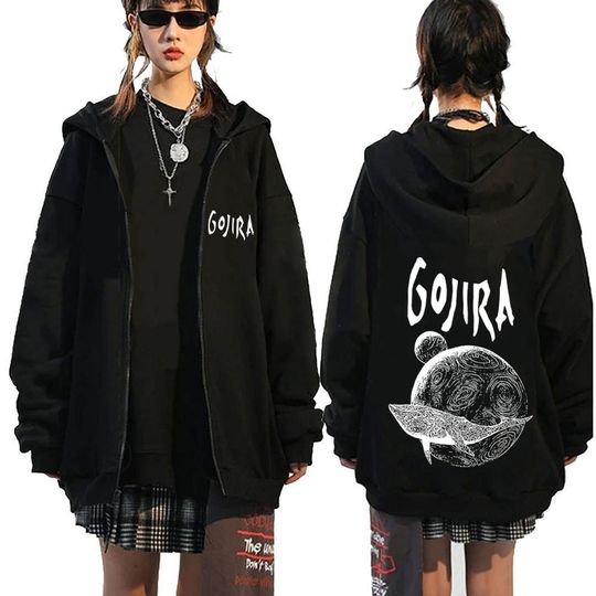 Discover French Metal Band Gojira From Mars To Sirius Album Cover Zipper Hoodie Men Women Vintage Rock Oversized Fleece Zip Up Hoodies