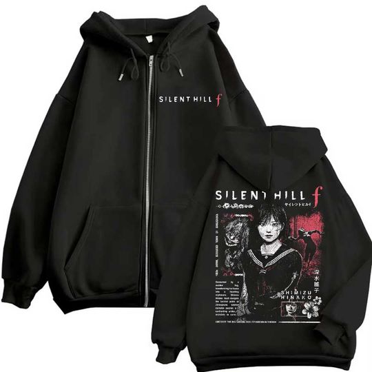 Discover Silent Hill F Hoodie Zipper Men Women Jacket Hiphop Streetwear Outfit Sweatshirt Tops