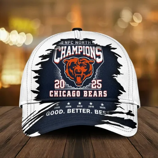 Discover Bears 2025 NFC North Champions Cap