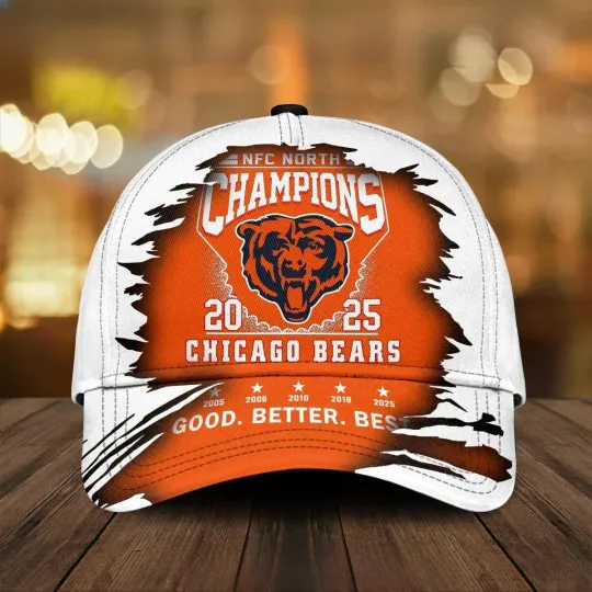 Discover Bears 2025 NFC North Champions Cap