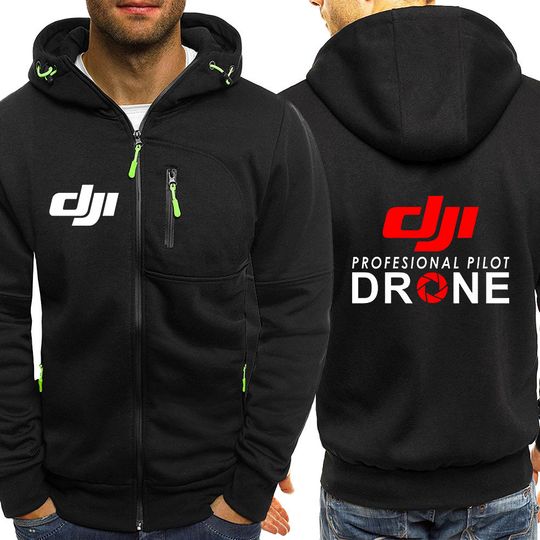 Dji Professional Pilot Drone 2025 Spring And Autumn Three-Color Zipper Leisure Hoodies Fashion Coat Comfortable Jacket