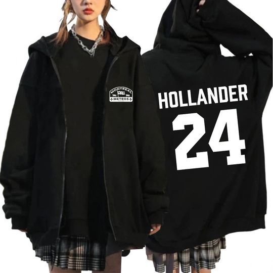 Discover Heated Rivalry Shane Hollander 24 Montreal Metros Zipper Hoodies Men's Women Clothing Zip Up Sweatshirts Long Sleeve Jackets