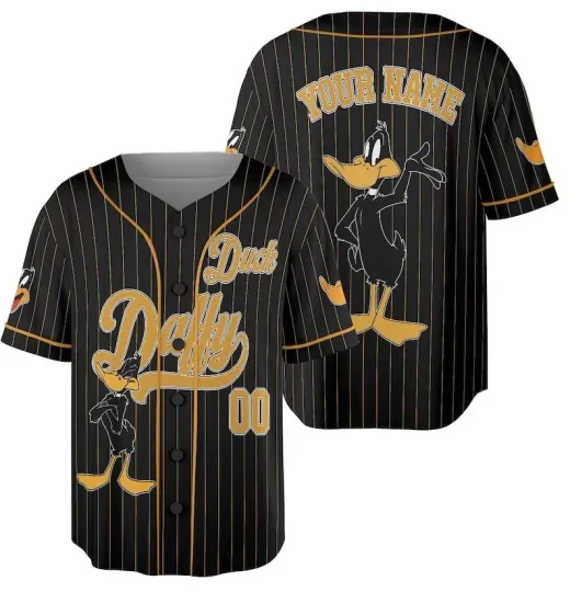 Personalized Daffy Duck Collection Baseball Jersey, Custom Daffy Duck Baseball Jersey