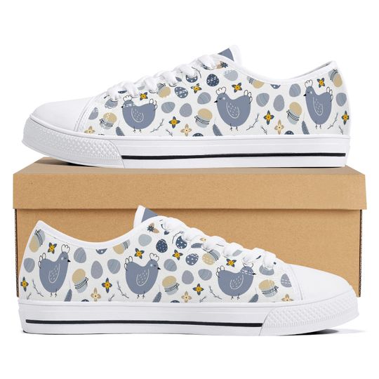 Discover Farmhouse Chicken Print Canvas Sneakers for Women
