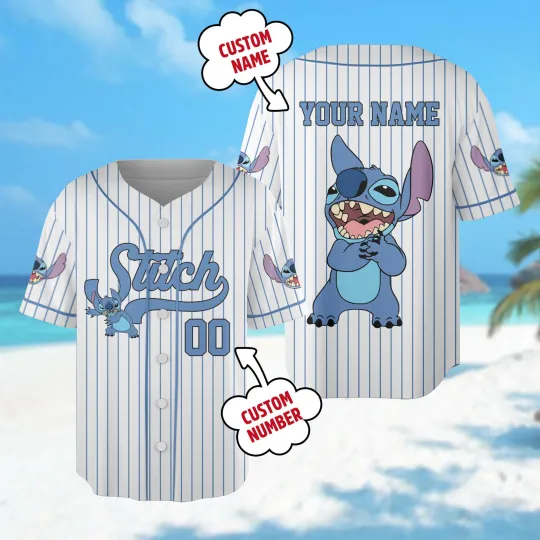 Discover Custom Disney Stitch Baseball Jersey Stitch Baseball Jersey