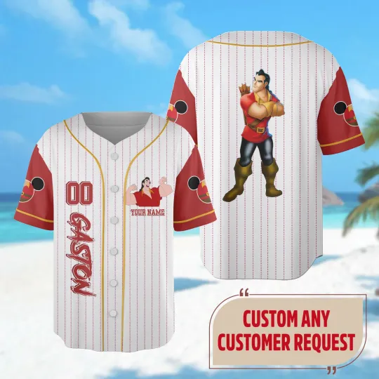 Discover Custom Gaston Beauty and The Beast Baseball Jersey Beauty and The Beast Jersey