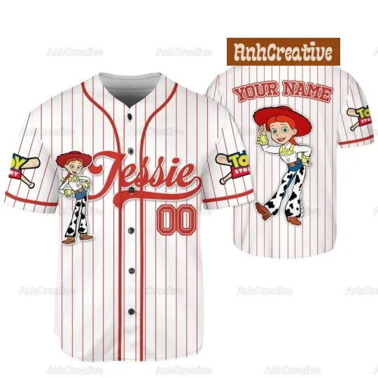 Discover Custom Disney Toy Story Jessie Baseball Jersey Disney Jessie Baseball Shirt Jess