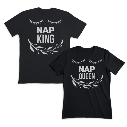 Discover Valentines Day Couples Matching Outfits Clothes for Friends Nap King Nap Queen