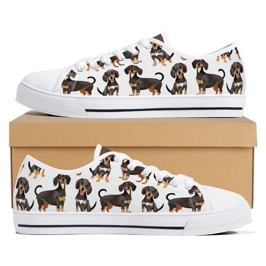Discover Dachshund Mom Canvas Sneakers for Women