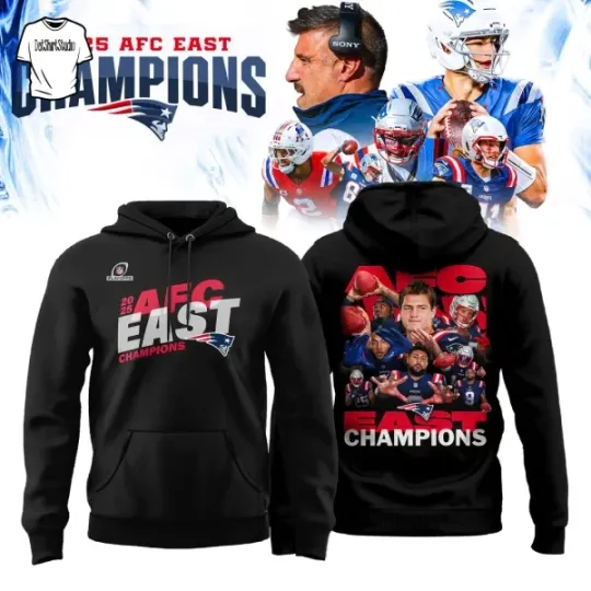 Discover Patriots 2025 AFC East Division Champions Hoodie