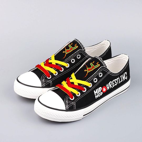 Discover Hip Hop Canvas Sneakers: Old School Rap Music Printed Shoes