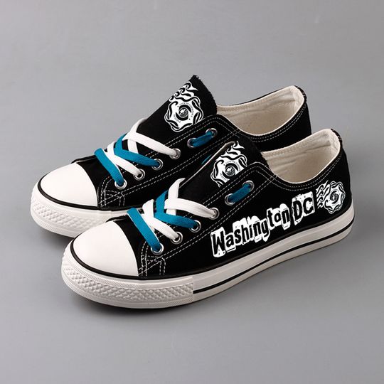 Washington D.C. Canvas Sneakers: Patriotic Low Top Tennis Shoes
