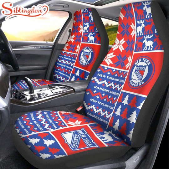 Discover football New York Rangers Ugly Christmas Car Seat Covers