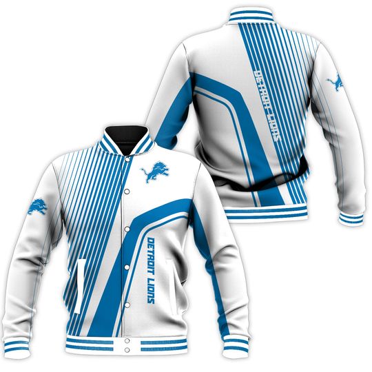 Detroit Lions Mens Baseball Jacket, Gift For Football Lover