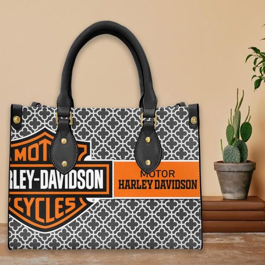 Discover Harley Racing Davidson Leather Handbag, Women's Leather Bag Gift