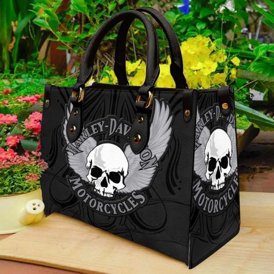 Discover Harley Racing Davidson Leather Handbag, Women's Leather Bag Gift