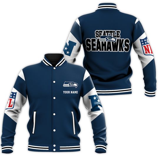 Seattle Seahawks National Football Conference Unisex Baseball Jacket