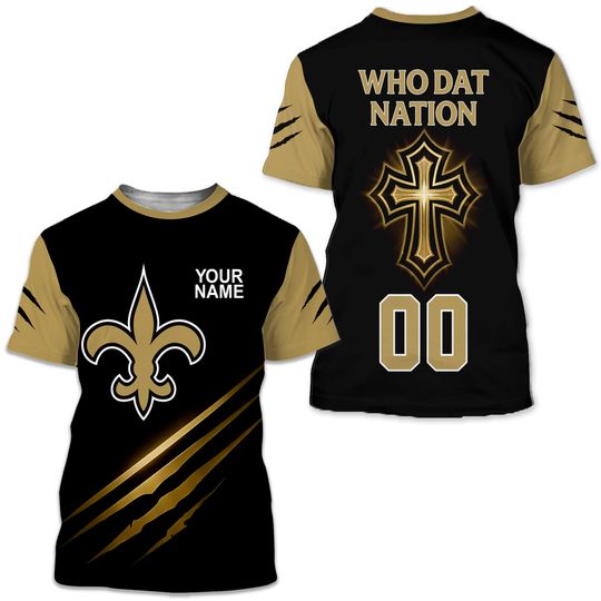 Custom New Orleans Football Saints 3D Shirt, Football Team Shirt for Fan
