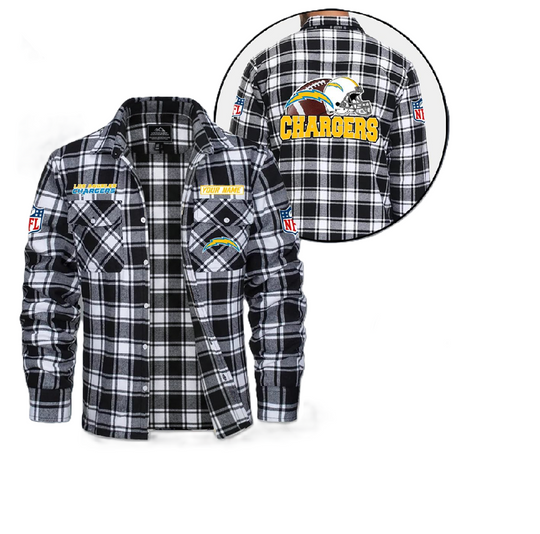 Los Angeles Chargers Custom Vintage Flannel Shirt, College Apparel, Sports Fan Gifts, Football Shirts, Gameday Shirt