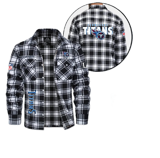 Tennessee Titans Personalized Flannel Shirt, College Apparel, Sports Fan Gifts, Football Shirts, Super Bowl LX Shirt