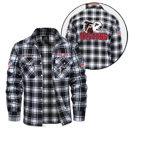 Atlanta Falcons Custom Vintage Flannel Shirt, College Apparel, Sports Fan Gifts, Football Shirts, Gameday Shirt