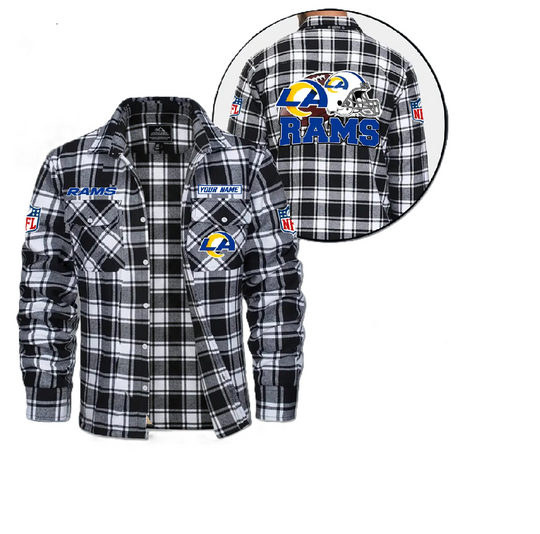 Los Angeles Rams Custom Vintage Flannel Shirt, College Apparel, Sports Fan Gifts, Football Shirts, Gameday Shirt