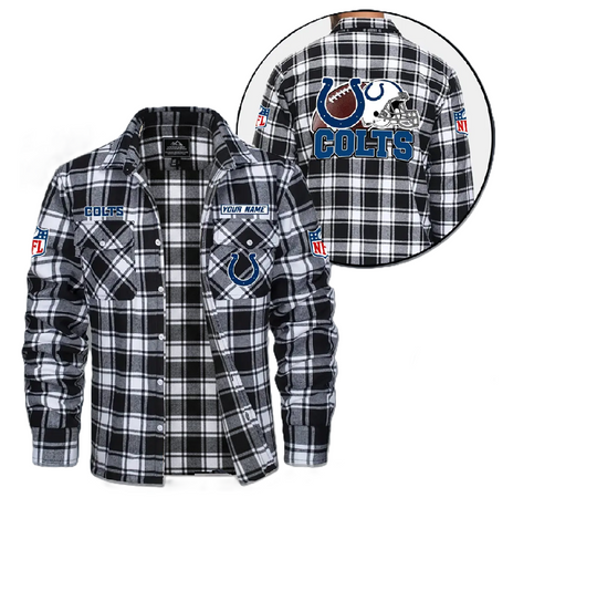 Indianapolis Colts Custom Vintage Flannel Shirt, College Apparel, Sports Fan Gifts, Football Shirts, Gameday Shirt