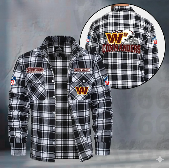 Washington Commanders Flannel Shirt, Football Lover Gift