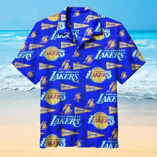 Discover Basketball Nba Los Angeles Lakers Hawaiian Shirt