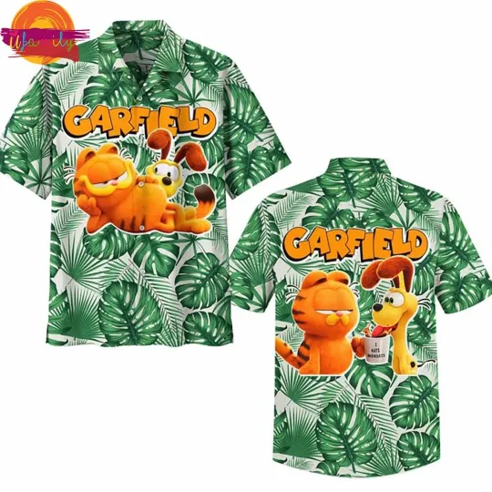 Cartoon Garfield Tropical Hawaiian Shirt