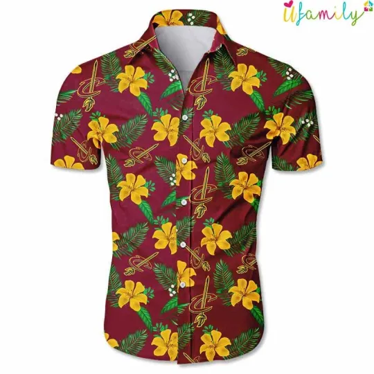 Cleveland Cavaliers Flowers Hawaiian Shirt
