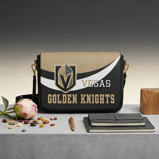 Vegas Golden Knights Personalized Shoulder Bag, Custom Name NHL Fan Gift