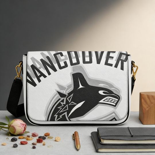 Vancouver Canucks Personalized Shoulder Bag, Custom Name NHL Fan Gift