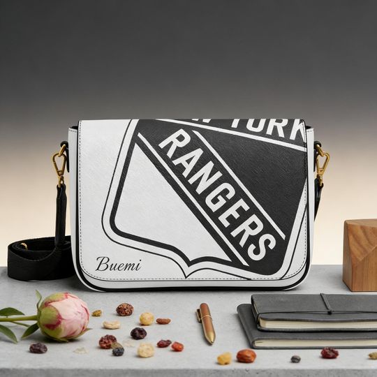 Custom Name Rangers Messenger Bag, Unique NHL Hockey Fan Gift