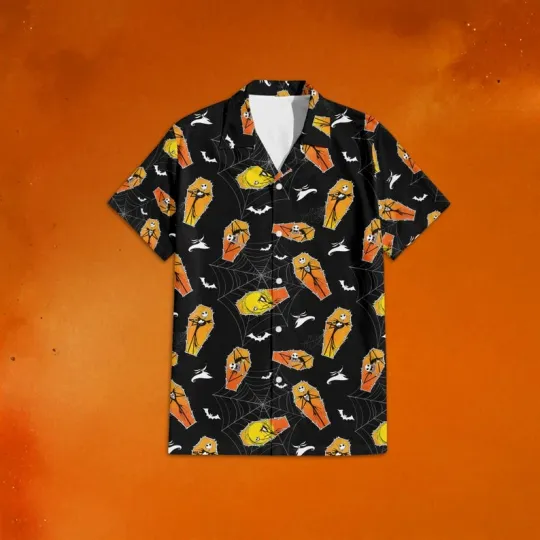 Disney Jack Skellington Coffin The Nightmare Before Christmas Hawaiian Shirt