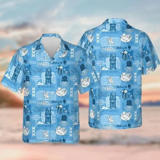 Discover Disney Star Wars Millennium Falcon At- At Walker Galaxy's Edge Hawaiian Shirt