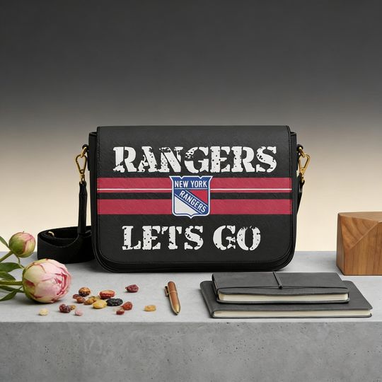 Discover Personalized Rangers Hockey Messenger Bag, Custom Name Fan Gift for Him