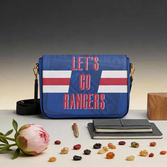 Custom New York Rangers Crossbody Bag, Personalized NHL Fan Messenger Gift