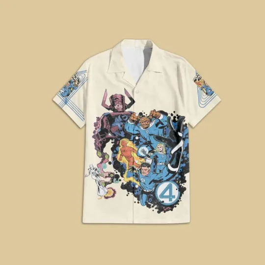Disney Fantastic Four Frist Step Marvel Comics Fantastic 4 Hawaiian Shirt