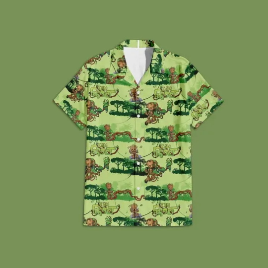Disney I'm Groot Guardians Of The Galaxy Groot Marvel Studio Hawaiian Shirt