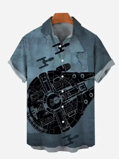 Disney Star Wars Millennium Falcon Galaxy's Edge Hawaiian Shirt