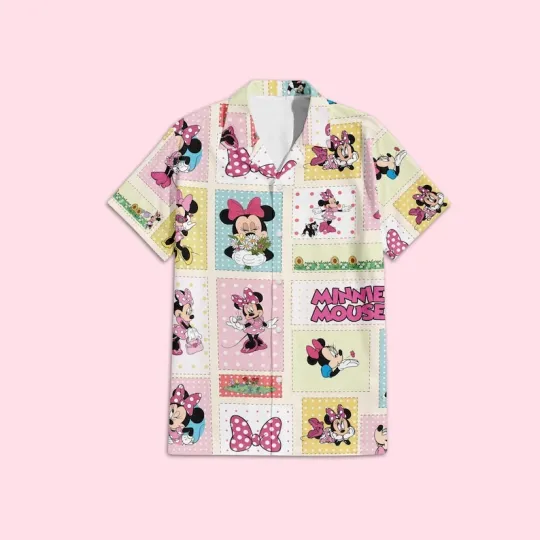 Discover Disney Cute Blocks Of Minnie Style Hawaiian Shirt