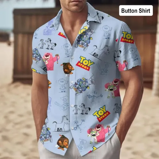 Discover Disney Toy Story Characters Art To Infinity And Beyond Losto Hawaiian Shirt