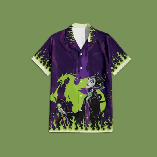 Disney Sleeping Beauty Maleficent Villains Hawaiian Shirt